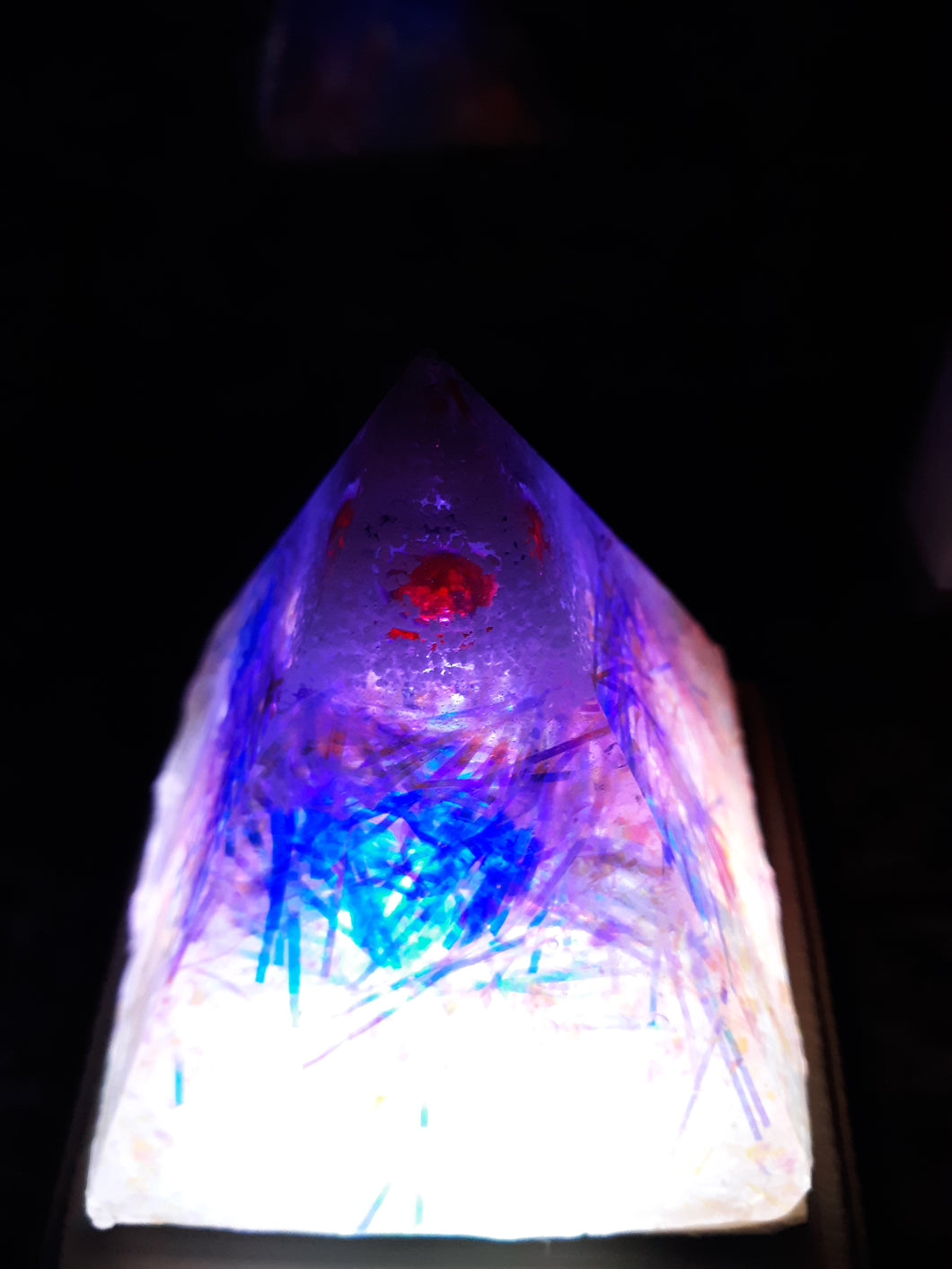 Christmas garland pyramid that lights up and glows