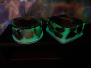 Stone boxes that glow in the dark