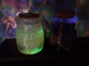 Tiny stash jar that glow in the dark