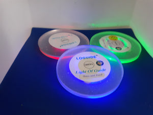 Lighted and glow in the dark coasters