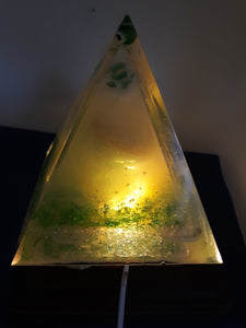 Green and Gold USB Pyramid Light