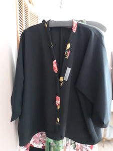Simple Black Kimono