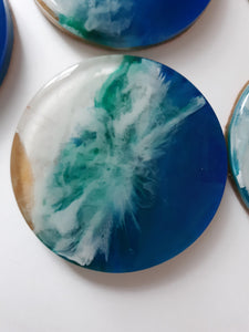 Seascape Coasters with slight glow in the dark- 3 color schemes
