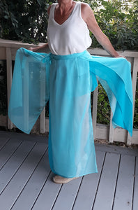Peek-A-Boo Teaser Chiffon Wrap Skirt - One Size
