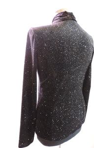 Stretch Black Glitter Knit Tunic